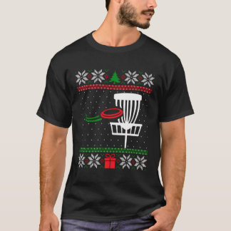 醜いクリスマスディスクゴルフ場にマッチするディスクゴルファー Tシャツ