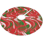 醜いクリスマストリップ（幻覚体験）のような大理石の渦巻きプリント ブラッシュドポリエステルツリースカート (アングル)