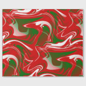 醜いクリスマストリップ（幻覚体験）のような大理石の渦巻きプリント ラッピングペーパー (フラット)