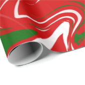 醜いクリスマストリップ（幻覚体験）のような大理石の渦巻きプリント ラッピングペーパー (ロールコーナー)