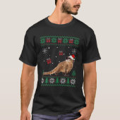 醜いクリスマスパジャマのセーター、毛並みの動物が好き Tシャツ (正面)