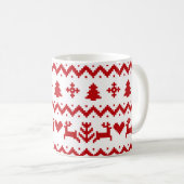 醜いクリスマスパターンコーヒーマグ コーヒーマグカップ (正面右)