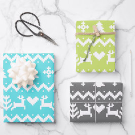 醜いクリスマスパターン ラッピングペーパーシート