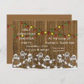 醜いクリスマスパーティの招待状はがき ポストカード (正面/裏面)