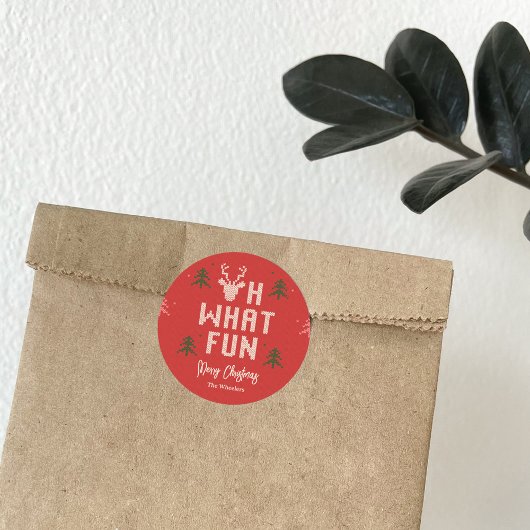 醜いクリスマスパーティーのお気に入りステッカー ラウンドシール