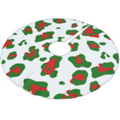 醜いクリスマスヒョウアニマルプリント ブラッシュドポリエステルツリースカート (アングル)