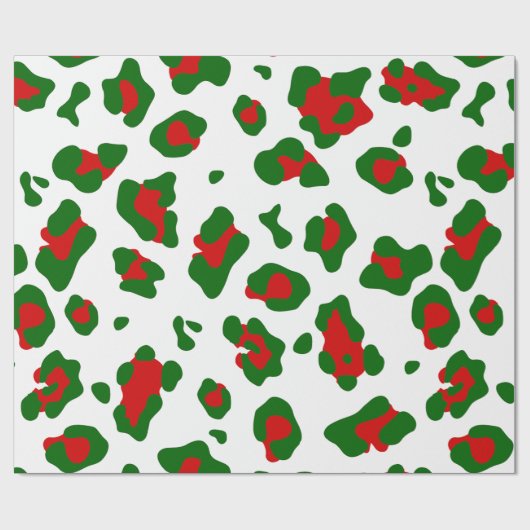 醜いクリスマスヒョウアニマルプリント ラッピングペーパー (フラット)
