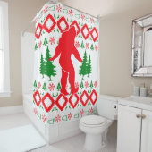醜いクリスマスビッグフット シャワーカーテン (インサイチュ)