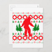 醜いクリスマスビッグフット シーズンポストカード (正面/裏面)