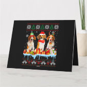 醜いクリスマスビーグル犬サンタクリスマスドッグコスチューム7 カード (裏面)