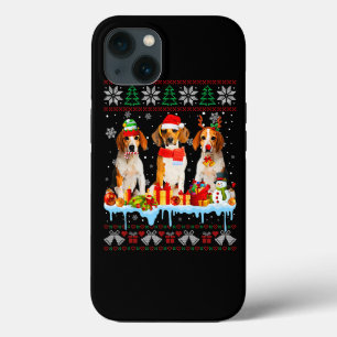 醜いクリスマスビーグル犬サンタクリスマスドッグコスチューム7 iPhone 13ケース