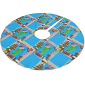 醜いクリスマスピッククリスマスツリースカート ブラッシュドポリエステルツリースカート (アングル)