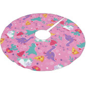 醜いクリスマスピッツユニコーンのスイカ雪 ブラッシュドポリエステルツリースカート (アングル)