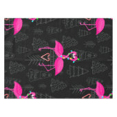 醜いクリスマスフラミンゴキャンディハート テーブルクロス (正面(横))