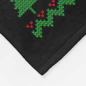 醜いクリスマスフランスのブルドッグ乗用車レッドサンタ フリースブランケット (角)