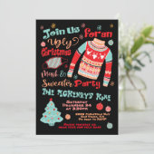 醜いクリスマスマスクとセーターパーティー 招待状 (スタンド正面)