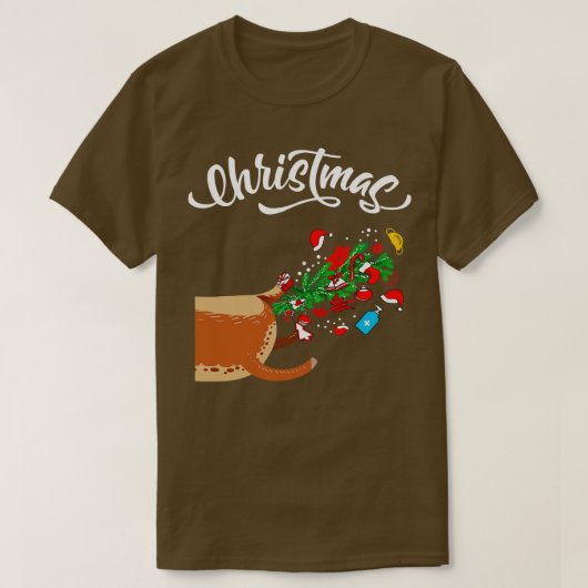 醜いクリスマスマッチングセーター部分 Tシャツ (デザイン正面)