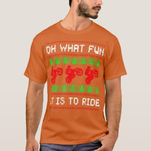 醜いクリスマスモトクロスダートバイクモト Tシャツ
