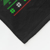 醜いクリスマスライツおもしろいサンタ乗りチキンバードC フリースブランケット (角)