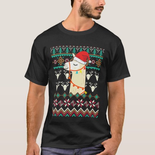 醜いクリスマスラマ Tシャツ (正面)