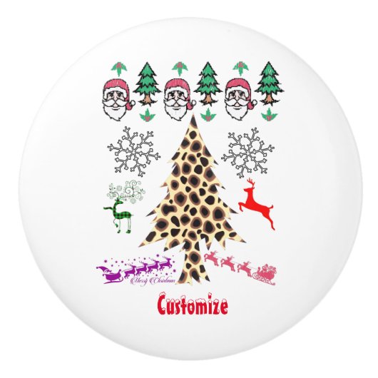 醜いクリスマスランダムミッシュサンダー_コーブ セラミックノブ (正面)