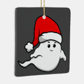 醜いクリスマス幽霊サンタクロース不気味な不気味な セラミックオーナメント (右)