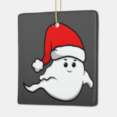 醜いクリスマス幽霊サンタクロース不気味な不気味な セラミックオーナメント (左)