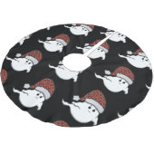 醜いクリスマス幽霊不気味なホテルカーペット ブラッシュドポリエステルツリースカート (アングル)