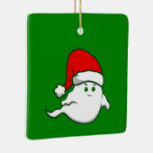 醜いクリスマス幽霊不気味な不気味な緑 セラミックオーナメント (右)