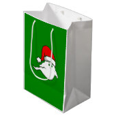 醜いクリスマス幽霊不気味な不気味な緑 ミディアムペーパーバッグ (正面アングル)