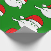 醜いクリスマス幽霊不気味な不気味な緑 ラッピングペーパー (角)