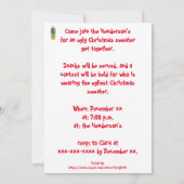 醜いクリスマス招待状熱帯パイナップルツリー 招待状 (裏面)