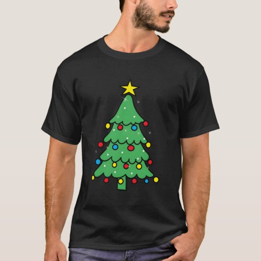 醜いクリスマス服クリスマスツリー Tシャツ (正面)