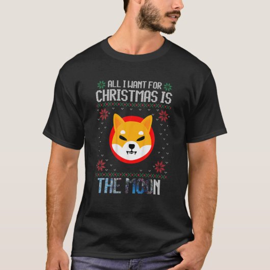 醜いクリスマス柴犬プルオーバーと柴犬C Tシャツ (正面)