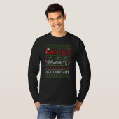 醜いクリスマス照明サンタお気に入りのS会計士Chr Tシャツ (正面フル)