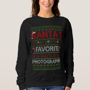 醜いクリスマス照明サンタズお気に入りのフォトグラファーC スウェットシャツ