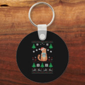 醜いクリスマス猫 キーホルダー (正面)