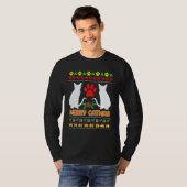 醜いクリスマス猫 Tシャツ (正面フル)