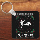 醜いクリスマス空手柔術武術アートメリー キーホルダー (正面)