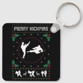 醜いクリスマス空手柔術武術アートメリー キーホルダー (裏面)