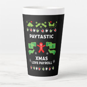 醜いクリスマス給与局のパーティー カフェラテマグ