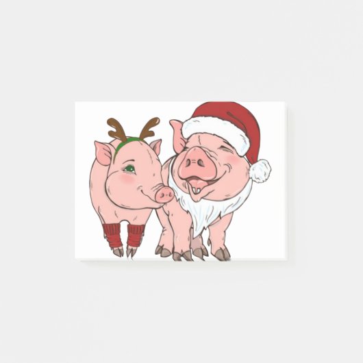 醜いクリスマス豚 ポストイット (正面)