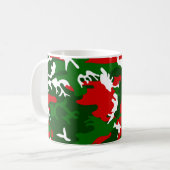 醜いクリスマス迷彩柄迷彩 コーヒーマグカップ (正面左)