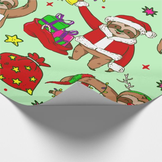 醜いクリスマス・サンタクロース・スロース ラッピングペーパー (角)