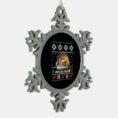 醜いクリスマス スノーフレークピューターオーナメント (左)