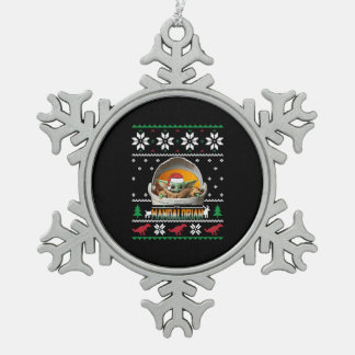 醜いクリスマス スノーフレークピューターオーナメント