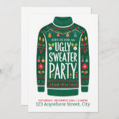 醜いクリスマス・セーターの招待状 招待状 (正面/裏面)