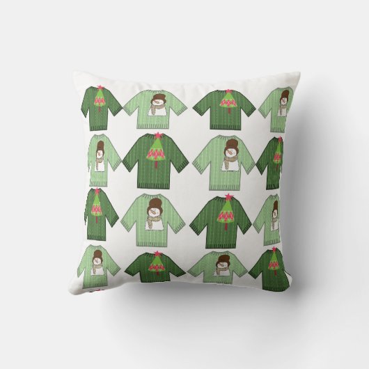 醜いクリスマス・セーター装飾用クッション クッション (裏面)