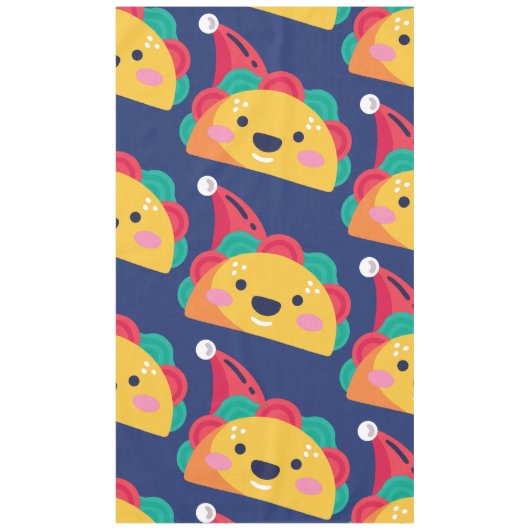 醜いクリスマス・タコス・サンタクロース テーブルクロス (正面)