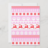 醜いサンタクロースのコスチュームパーティー グリーンとレッド 招待状 (裏面)